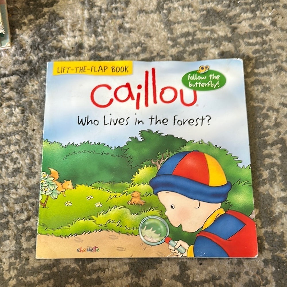 Scholastic Caillou Lift-the-Flap Book - Red, Blue, Yellow